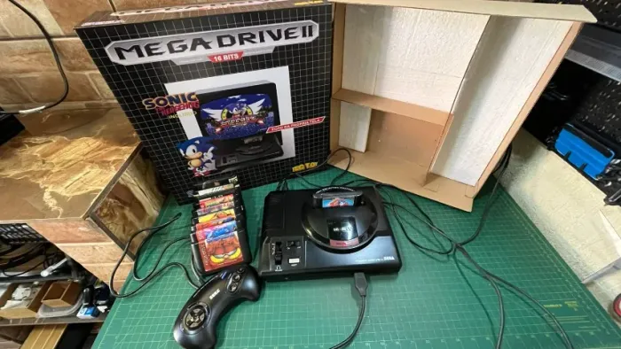 Videogame Mega Drive 2 TecToy + 10 Cartuchos Tudo Na caixa Funcionando Excelente Estado