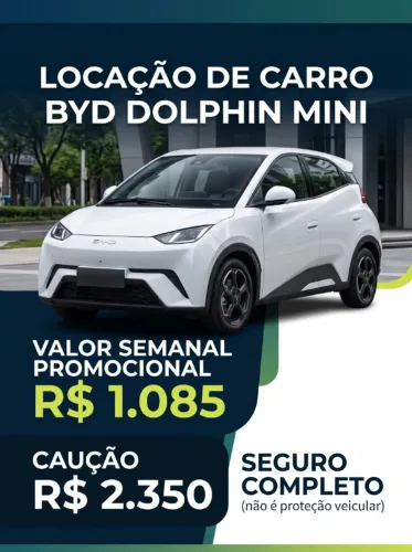 Aluguel Dolphin Mini PROMOCIONAL - aplicativo uber, 99.
