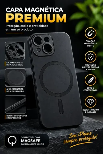 Case iPhone 15 preto fosco proteção camera