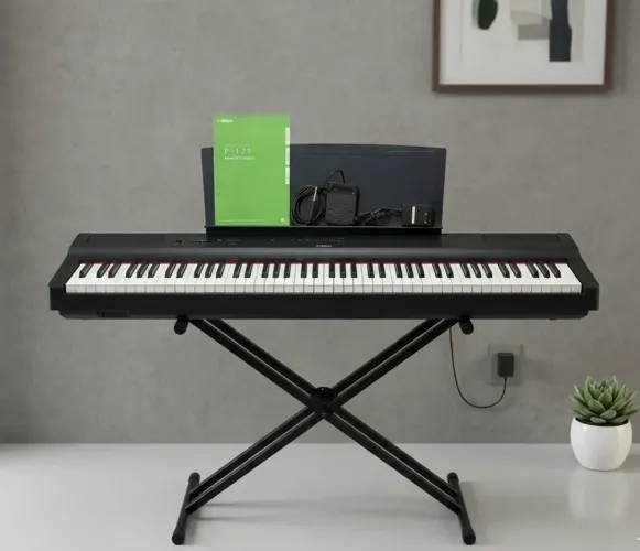 Yamaha P-125: Piano Profissional + Interface de Áudio Integrada! 