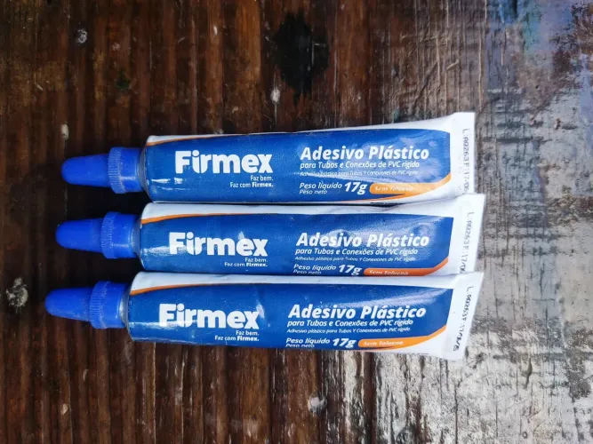 Kit 6 Unidades de Adesivo Cola Pvc Para Canos Firmex Branco - 17g