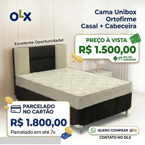 Cama Unibox Ortofirme Casal + Cabeceira Nova