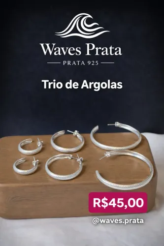 Trio de Argolas | Prata 925