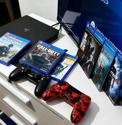 Ps4 Slim 1TB + Controles + Jogos 