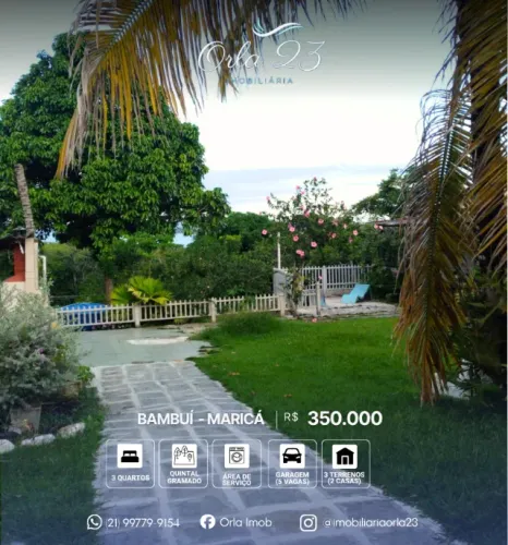 BAMBUÍ, ORLA 23 IMOBILIÁRIA VENDE! EXCELENTE OPORTUNIDADE! 3 TERRENOS 2 CASAS