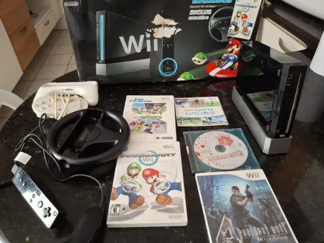 Nintendo Wii original 512MB Black Edition completo