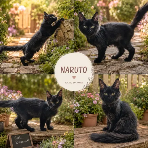 Maine coon macho preto