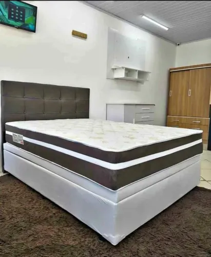 PROMOÇÃO CAMA COMPLETA BASE BAÚ CASAL+ COLCHÃO D28 MOLAS ENSACADA+ CABECEIRA CASAL