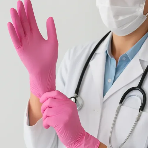 400 Luvas Nitrílicas ROSA Tam PP Sem Pó Kit Econômico - PROMOÇÃO NOVA LACRADA