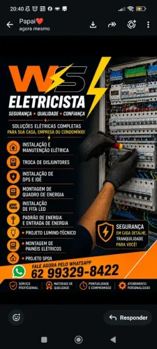 Precisar de eletricista e só chama