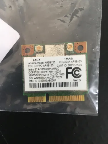 Placa rede Wi-Fi Atheros AR5B125