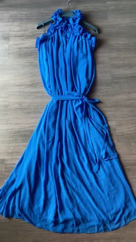 Vestido de festa azul Dolps