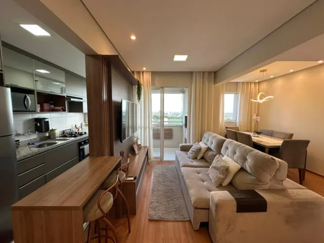 SUNSET - R$ 600.000, Apartamento à venda, 2 Quartos, sala estendida (1 Suíte) , 67m², 1 Va