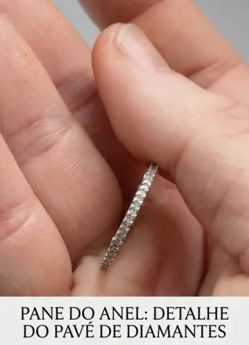 Aliança Aparador diamantes