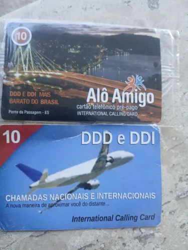 Cartão de telefone  sem uso 