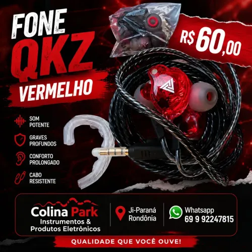 Fone QKZ AK6 Vermelho