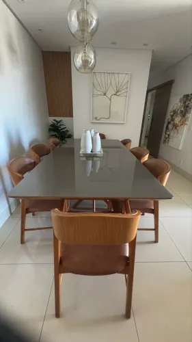 Mesa luxo - Madeira e vidro 8 lugares 