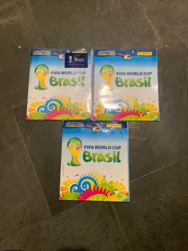 3 álbuns da copa Brasil futebol 2014 fifa
