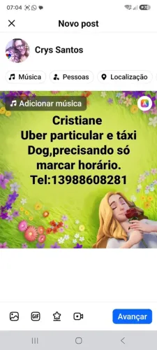 Uber particular e táxi Dog