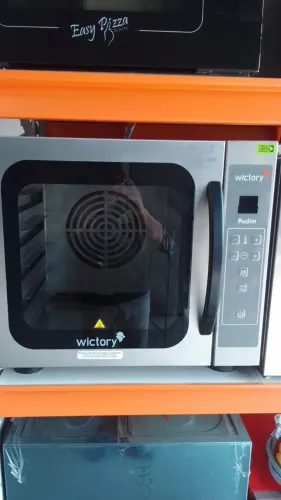 Forno Especial Pudim E Sobremesas Elétrico Vapor 5 Esteiras Cor Prateado- 220 W
