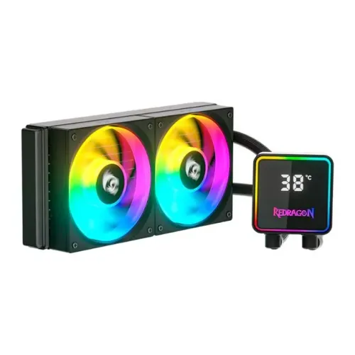 Water Cooler Redragon CCW-1021 240mm ARGB, Intel LGA-1851/AMD-AM5, com Display - WZetta