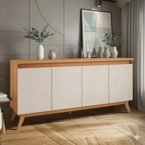 Promoção Buffet Mônaco Mel/Off White (PRODUTO TOTALMENTE NOVO)