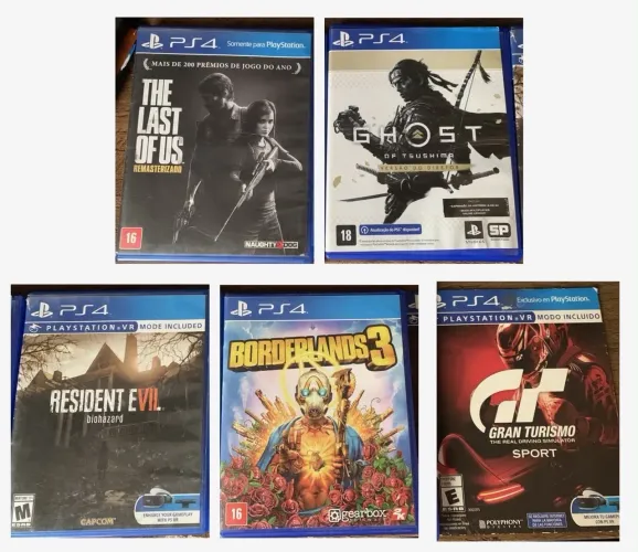Jogos de PS4 em Mídia Física