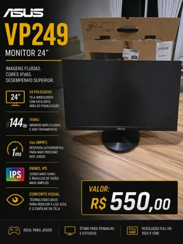 Monitor Asus 23.8" FHD 144Hz 1ms IPS