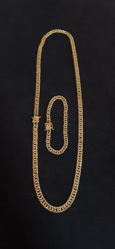 Corrente e Pulseira Moeda Antiga 