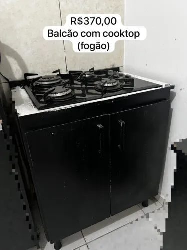 Cooktop e balcão