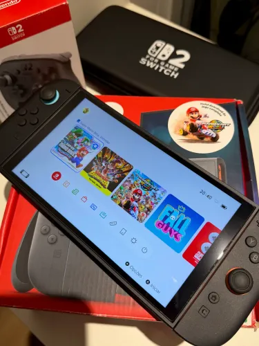 Nintendo Switch 2 Impecável + Controle Pro + 2 Jogos + Case e Película
