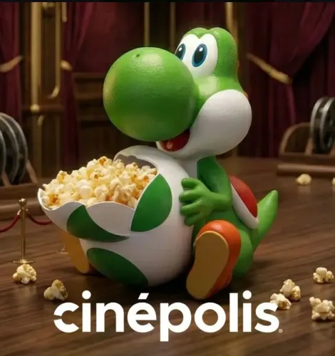 Balde de pipoca yoshi cinepolis lacrado Nintendo