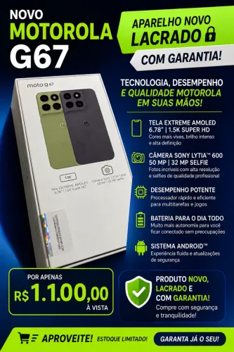 Motorola Moto G67 novo lacrado