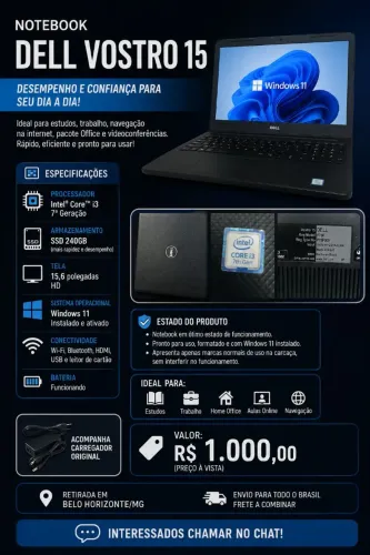 Notebook dell vostro 15