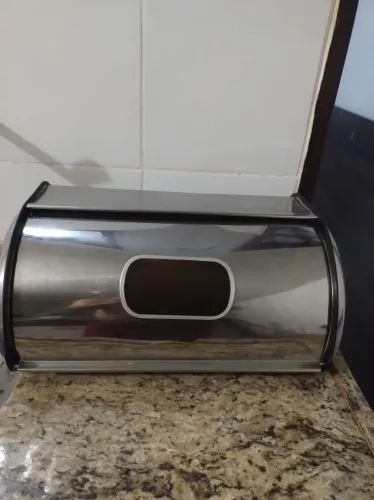 Porta-pão inox