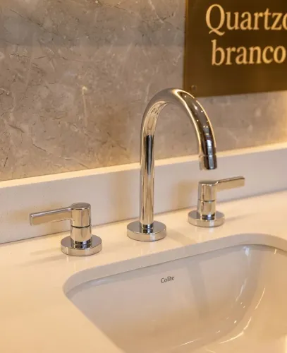 Pia quartzo branco 72x48