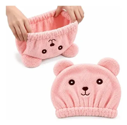 Touca De Cabelo Para Banho Ursinho Macia E Confortável
