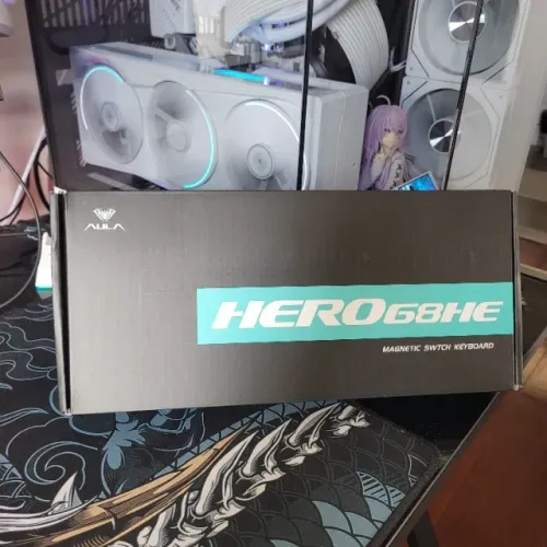 Teclado Magnético Aula Hero 68HE - Branco, Switch Black King [Novo, nunca usado]