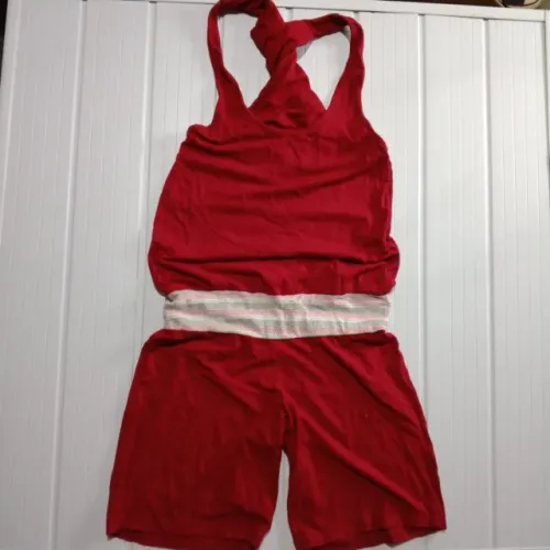 Macaquinha feminina vermelho macacão feminino
