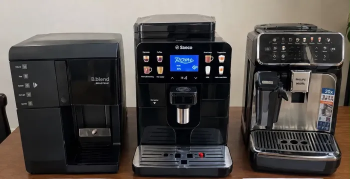 Cafeteiras disponíveis Philips Walita 5500, B blend enjoy, Saeco profissional OTF royal