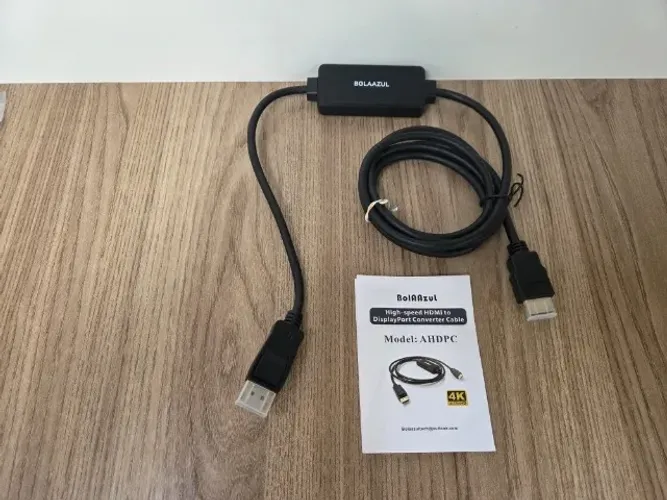 Cabo conversor HDMI ativo para Displayport 1.2 4K 1.8m HDMI entrada para Displayport out p