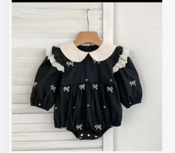 Romper luxo preto 3-6 meses
