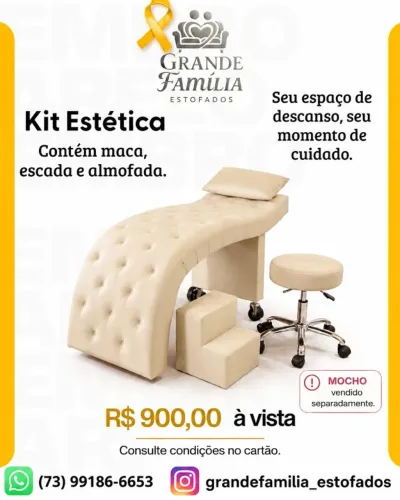 Kit Estética: Maca, Escada e Almofada