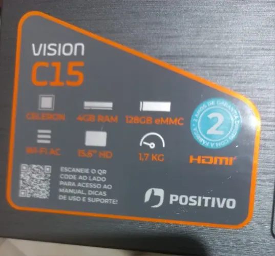 Notebook Positivo Vision C15 - 128GB - 4GB Ram