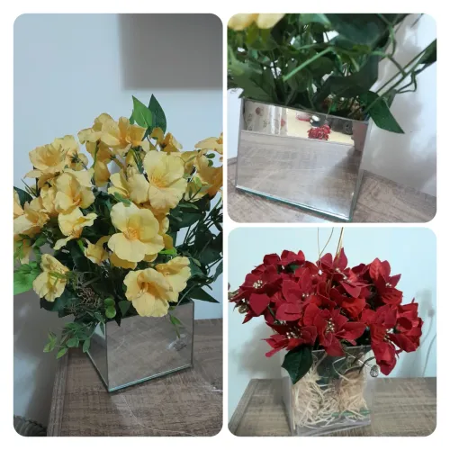 Dois Arranjos Decoração Vasos de Flores