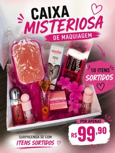Caixa surpresa de maquiagens