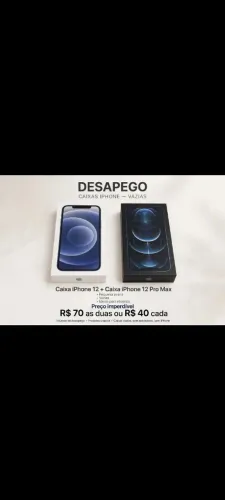 Caixa de Iphone 12 pro Max e Iphone 12 Vazia