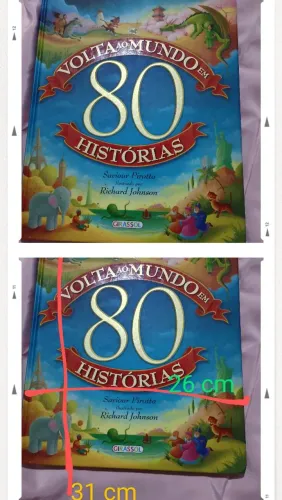 Livro infantil A Volta ao mundo em 80 histórias.