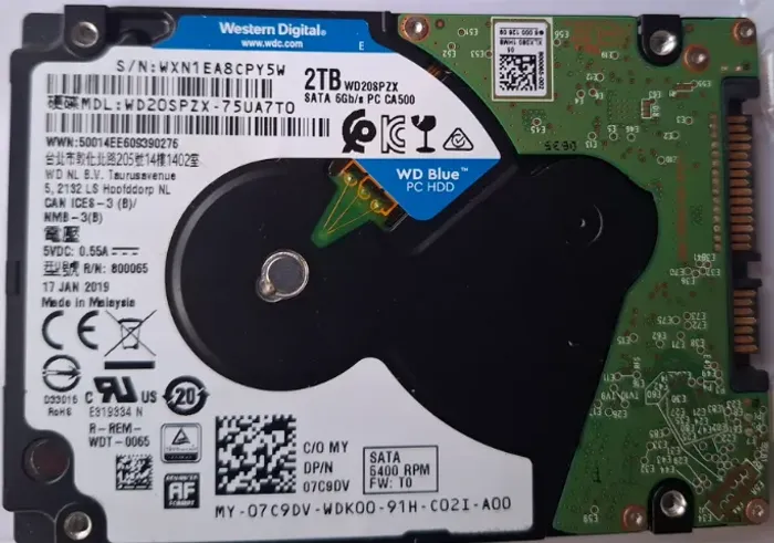 HD Westem Digital - Sata 6Gb s CA500 - 5400 RPM - WD Blue