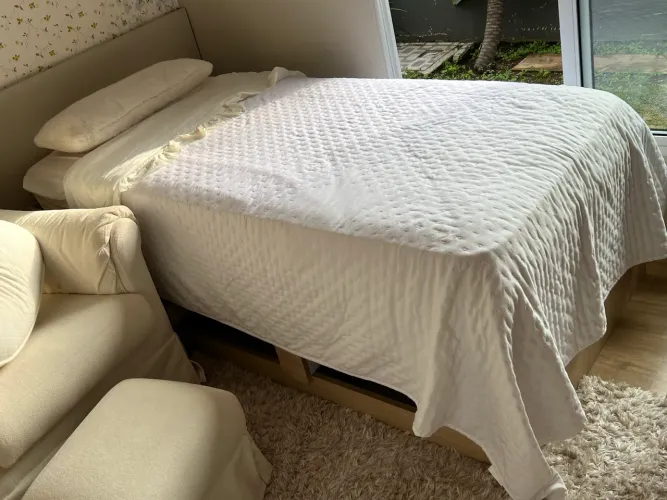 Cama + colchão solteiro completa com gavetões 